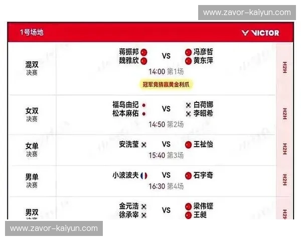 羽毛球赛程比分：从赛程到胜负背后的故事
